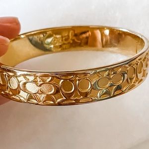 Gold Coach Signature Bangle bracelet